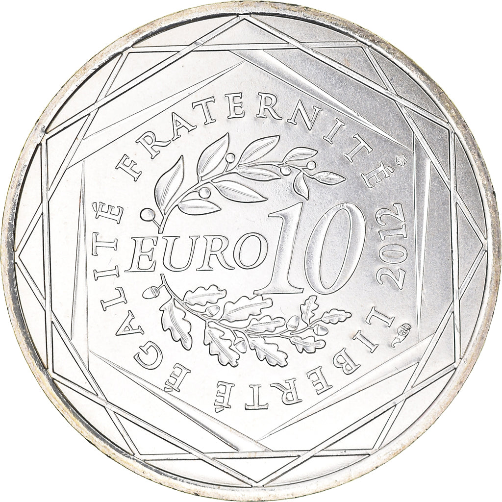 France, 10 Euro, Midi-Pyrénées, 2012, Paris, MS(65-70), Silver, KM:1887