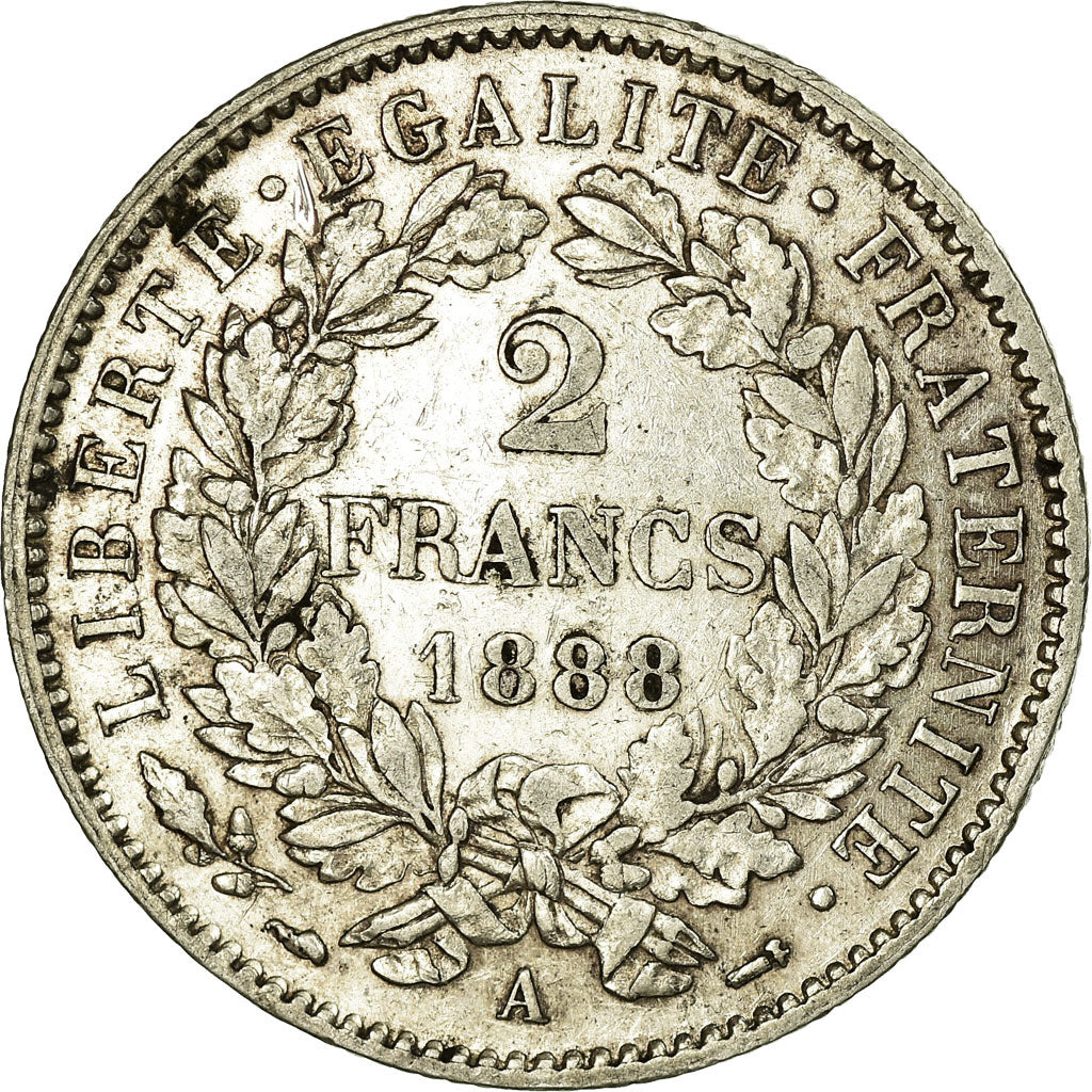 Monnaie, France, Cérès, 2 Francs, 1888, Paris, SUP, Argent, Gadoury:530a
