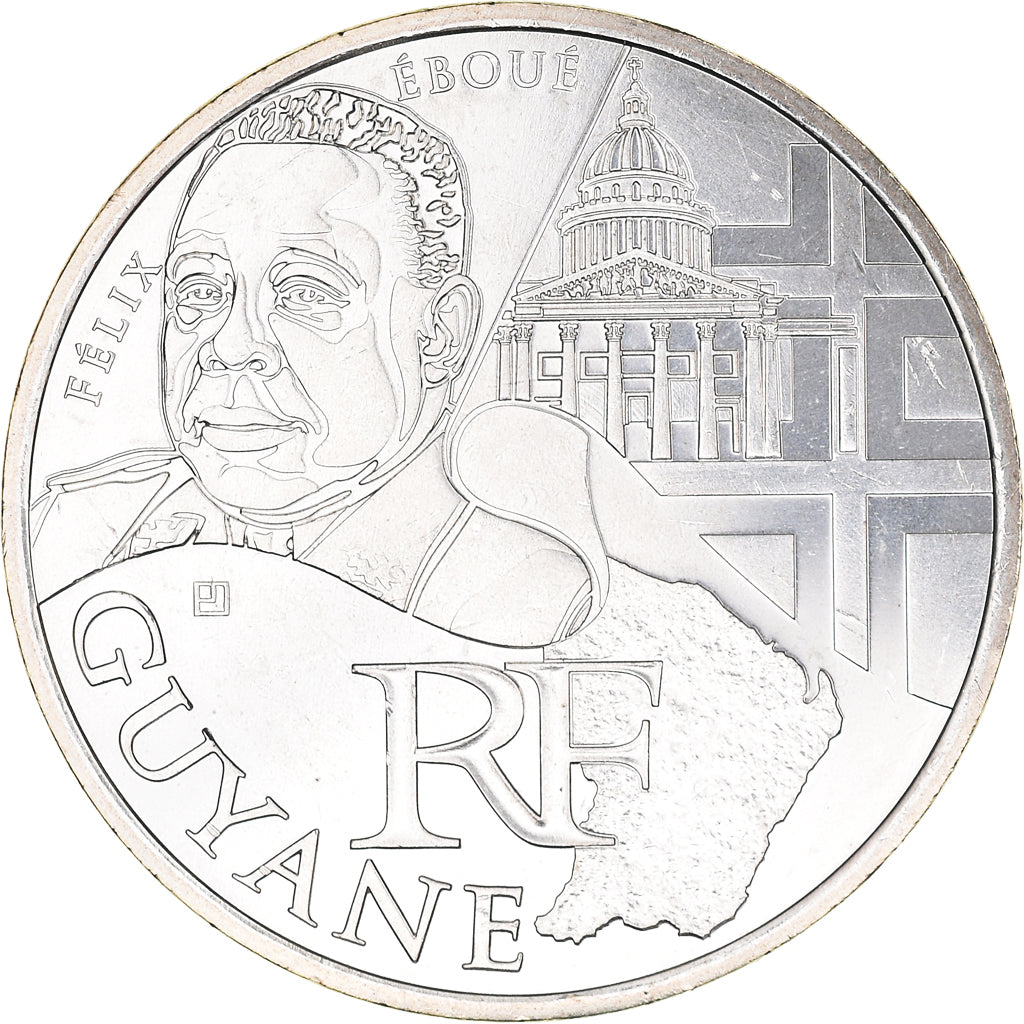 France, 10 Euro, Guyane, Euros des régions, 2012, Paris, Guyane, FDC, Argent