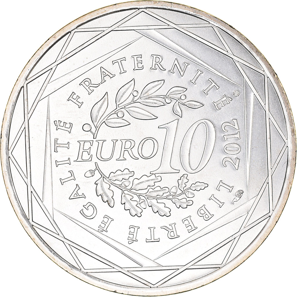 France, 10 Euro, Guyane, Euros des régions, 2012, Paris, Guyane, FDC, Argent