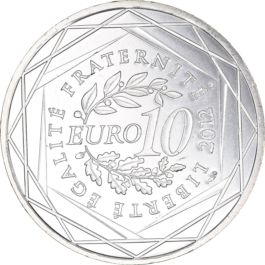 France, 10 Euro, Centre, Euros des régions, 2012, FDC, FDC, Argent