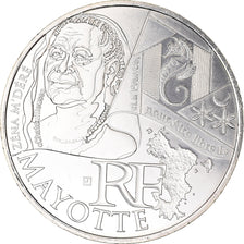 France, 10 Euro, Euros des régions, 2012, Paris, Mayotte, MS(65-70), Silver