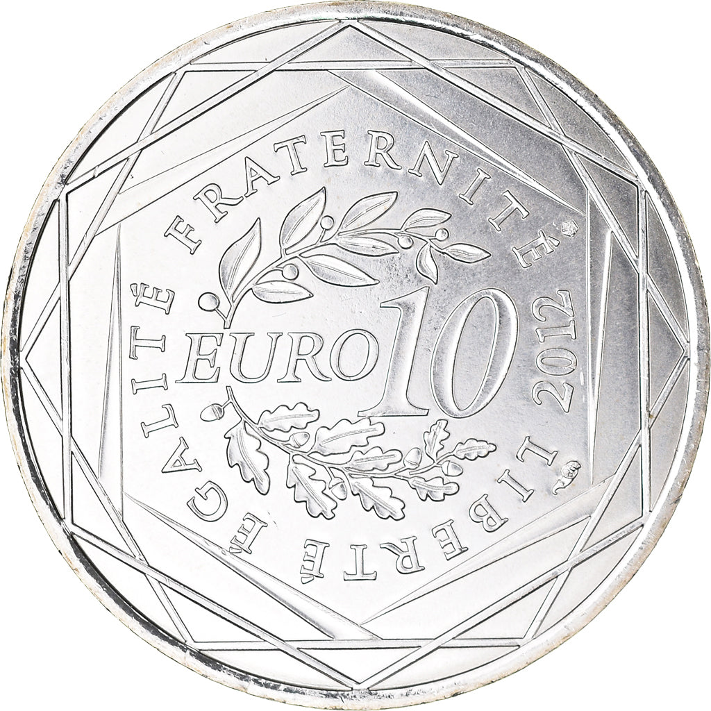 France, 10 Euro, Auvergne, 2012, Paris, MS(65-70), Silver, Gadoury:EU514