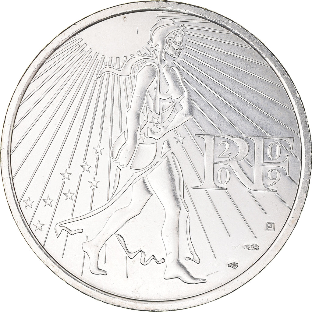 France, 25 Euro, 2009, Semeuse, MS(63), Silver, Gadoury:EU338, KM:1581