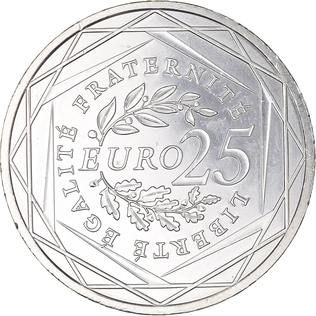 France, 25 Euro, 2009, Semeuse, MS(63), Silver, Gadoury:EU338, KM:1581