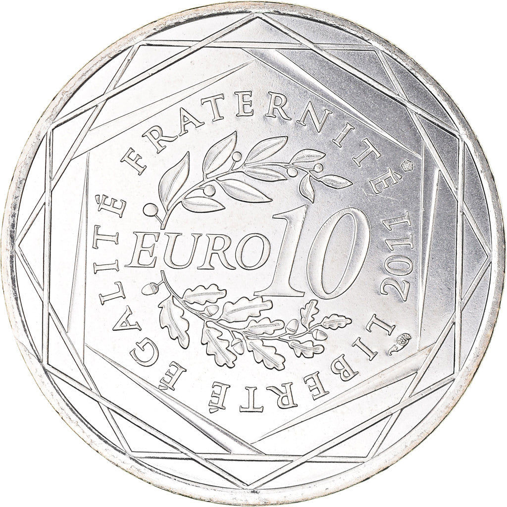 France, 10 Euro, Lorraine, 2011, Paris, MS(63), Silver, KM:1743