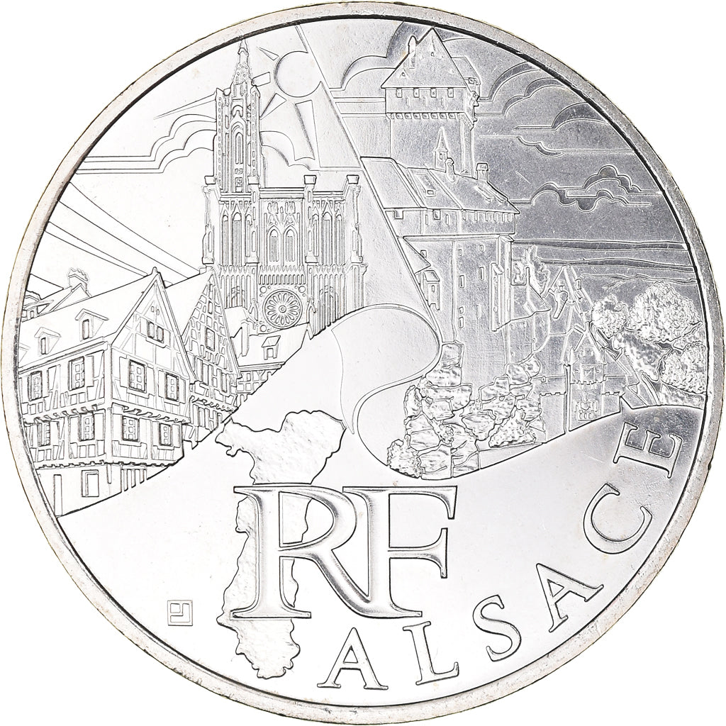 France, 10 Euro, Alsace, 2011, Paris, MS(64), Silver, KM:1734