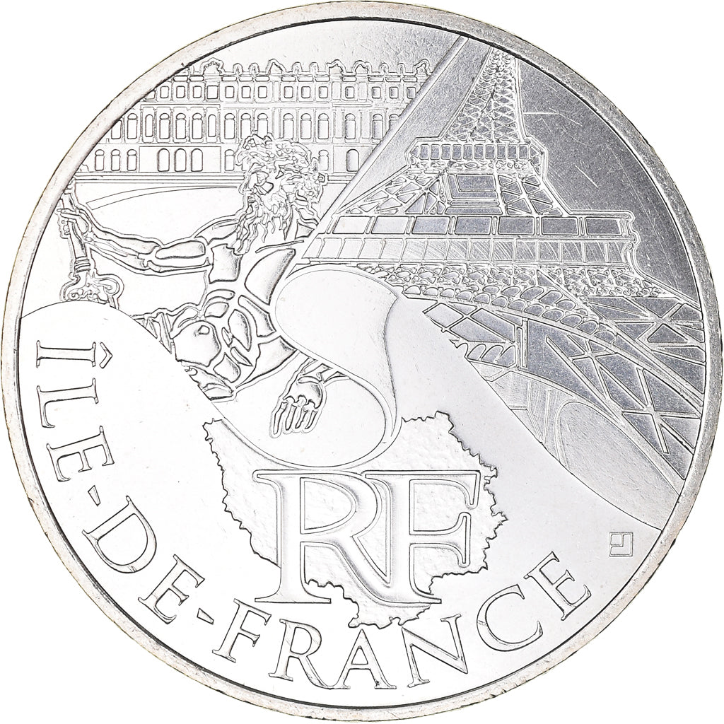 France, 10 Euro, 2011, Paris, Ile De France, MS(64), Silver, KM:1739