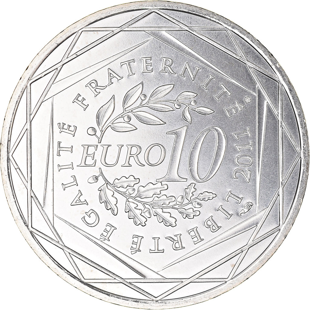 France, 10 Euro, 2011, Paris, Ile De France, MS(64), Silver, KM:1739