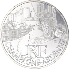 France, 10 Euro, Champagne-Ardenne, 2011, Paris, MS(65-70), Silver, KM:1733