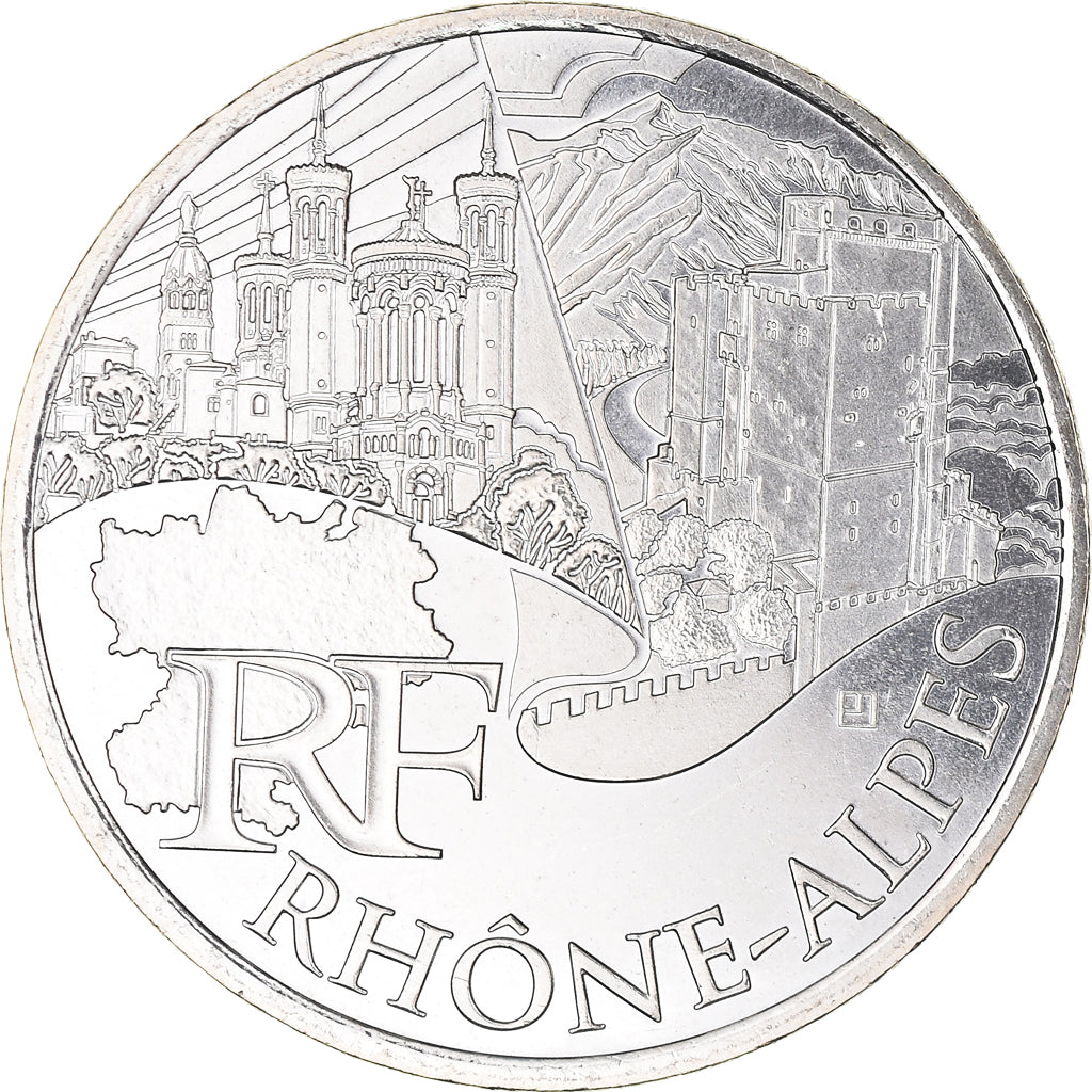 France, 10 Euro, Rhône Alpes, Euros des régions, 2011, Paris, FDC, FDC