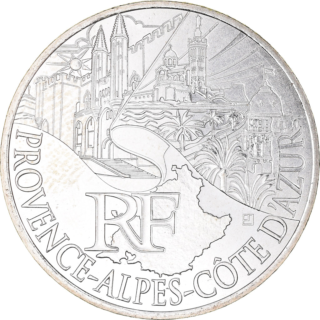 France, 10 Euro, 2011, Paris, Provence Alpes Côte d'Azur, FDC, Argent, KM:1749