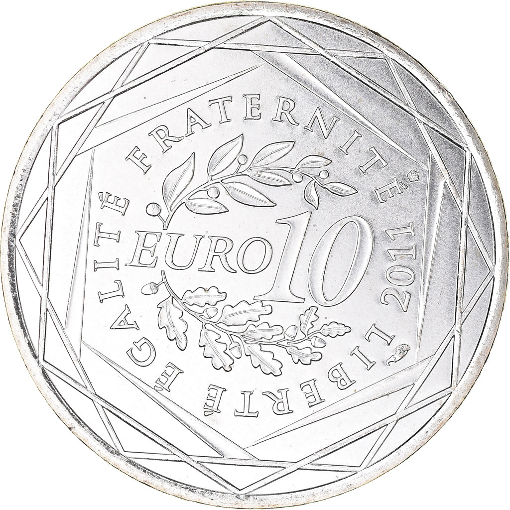 France, 10 Euro, 2011, Paris, Provence Alpes Côte d'Azur, FDC, Argent, KM:1749