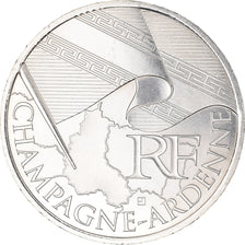 France, 10 Euro, Champagne-Ardenne, 2010, Paris, MS(65-70), Silver
