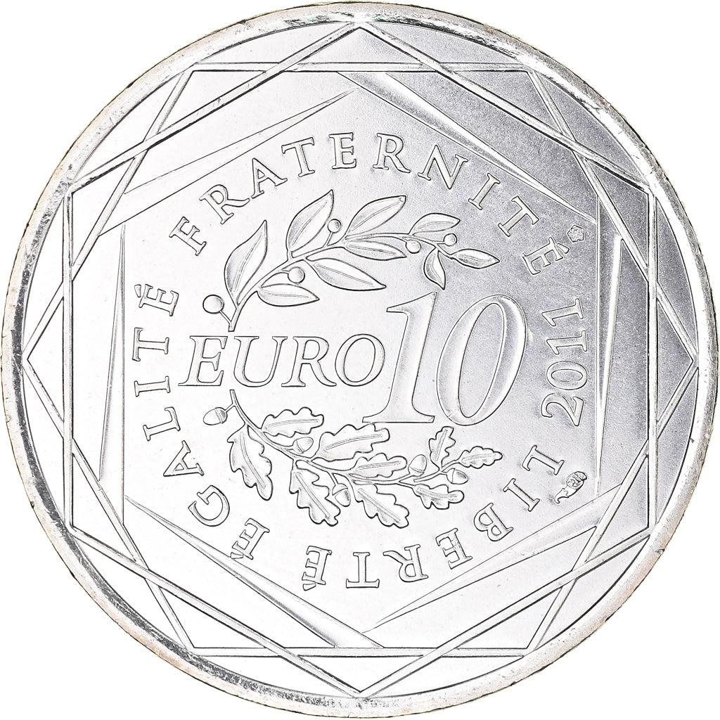 France, 10 Euro, Bretagne, Euros des régions, 2011, FDC, MS(65-70), Silver