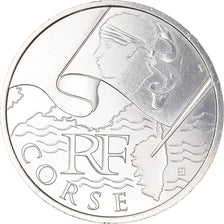France, 10 Euro, Corse, 2010, Paris, MS(65-70), Silver, KM:1658