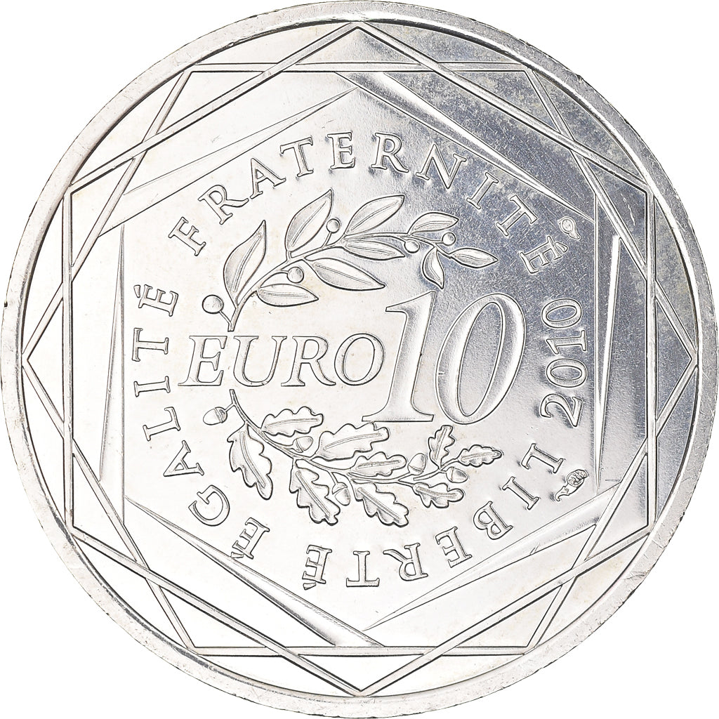 France, 10 Euro, Corse, 2010, Paris, MS(65-70), Silver, KM:1658