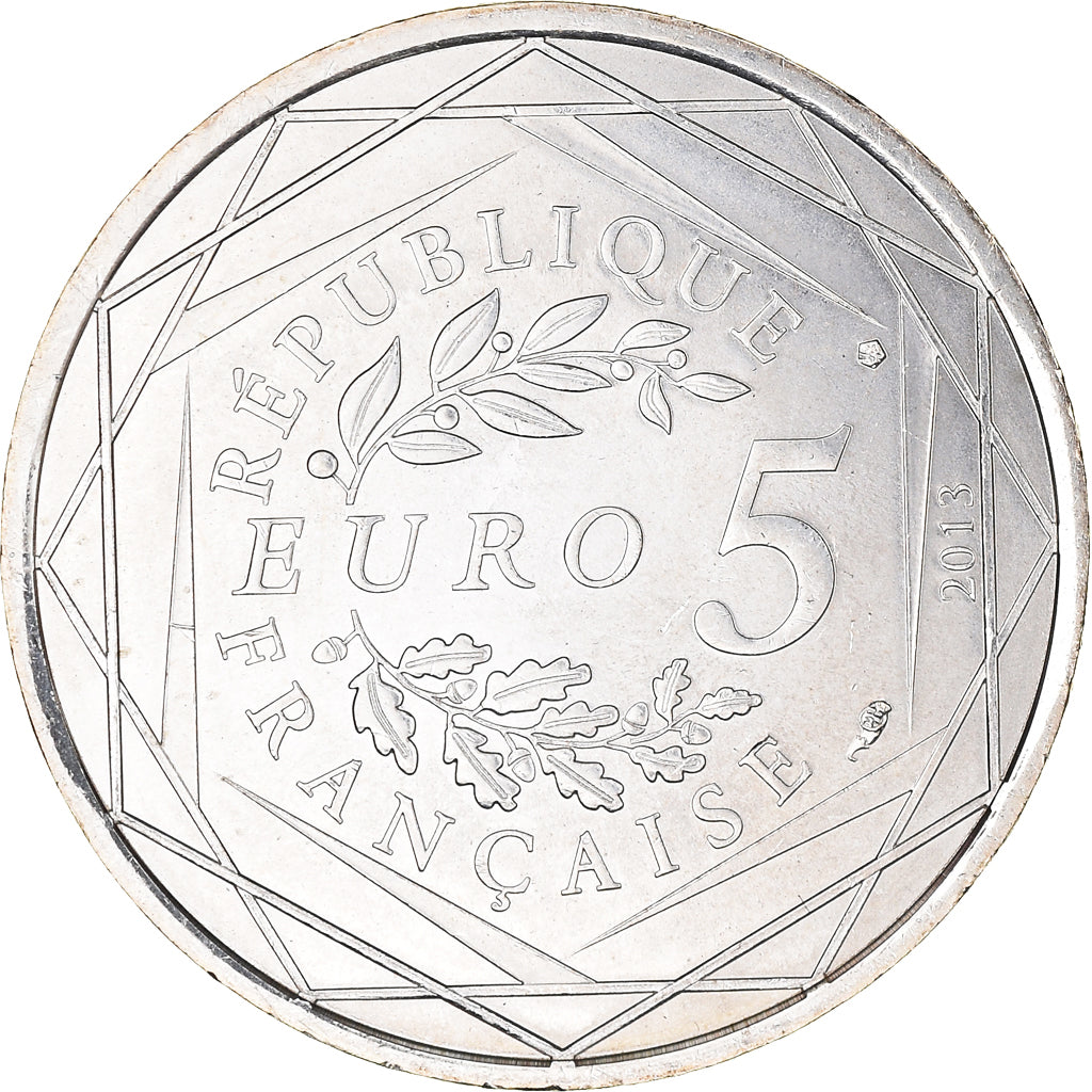 France, 5 Euro, 2013, Egalité, MS(63), Silver, Gadoury:EU646