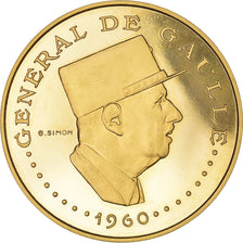 Coin, Chad, De Gaulle, 10000 Francs, 1960, Paris, MS(65-70), Gold, KM:11
