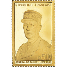 França, Medal, Hommage au Général de Gaulle, Juin 1940, MS(64), Dourado