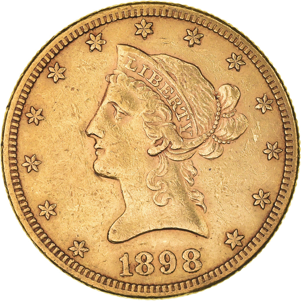 Coin, United States, Coronet Head, $10, Eagle, 1898, U.S. Mint, San Francisco