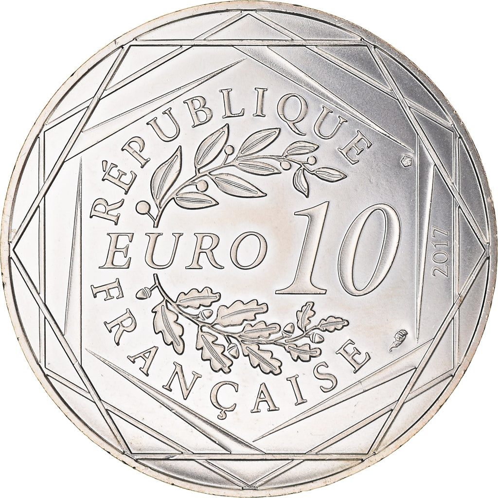 France, 10 Euro, Jean Paul Gaultier, 2017, 18, MS(65-70), Silver