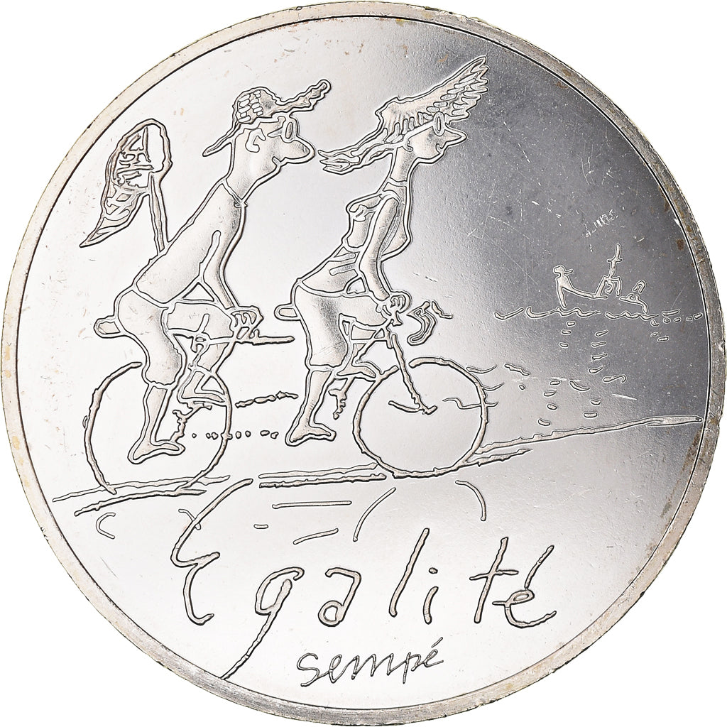 France, 10 Euro, Egalité, 2014, MS(63), Silver, Gadoury:EU718