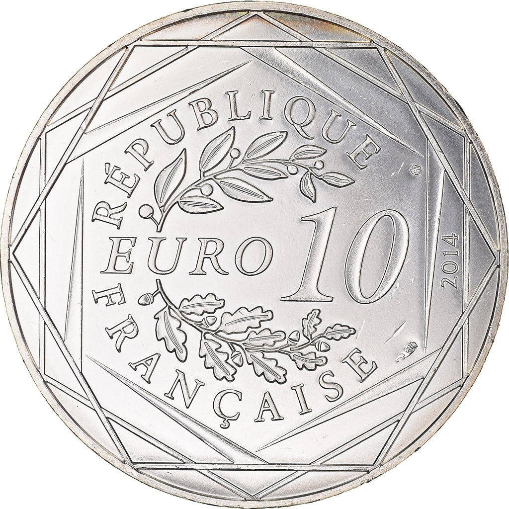 France, 10 Euro, Egalité, 2014, MS(63), Silver, Gadoury:EU718