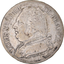 Moneda, Francia, Louis XVIII, Louis XVIII, 5 Francs, 1814, Limoges, BC+, Plata