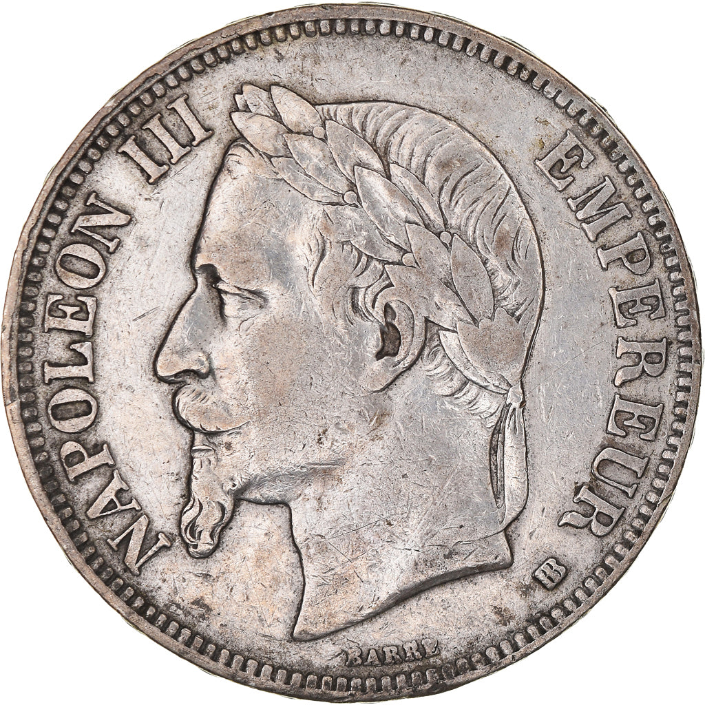 Coin, France, Napoleon III, 5 Francs, 1868, Strasbourg, VF(30-35), Silver