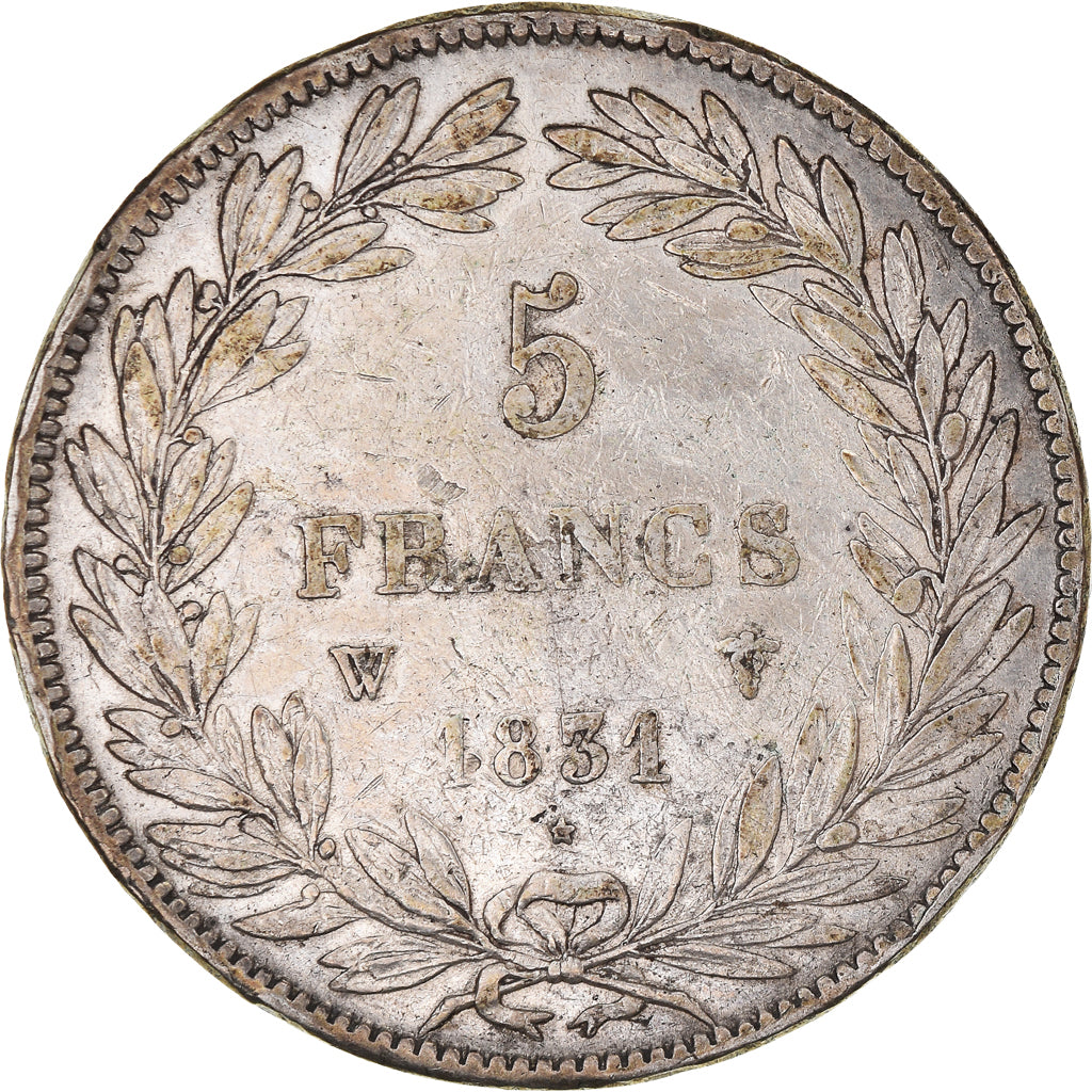 Coin, France, Louis-Philippe, 5 Francs, 1831, Lille, VF(30-35), Silver