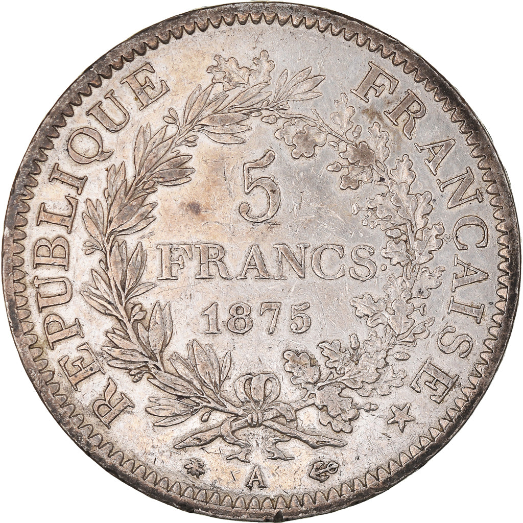 Coin, France, Hercule, 5 Francs, 1875, Paris, AU(50-53), Silver, KM:820.1