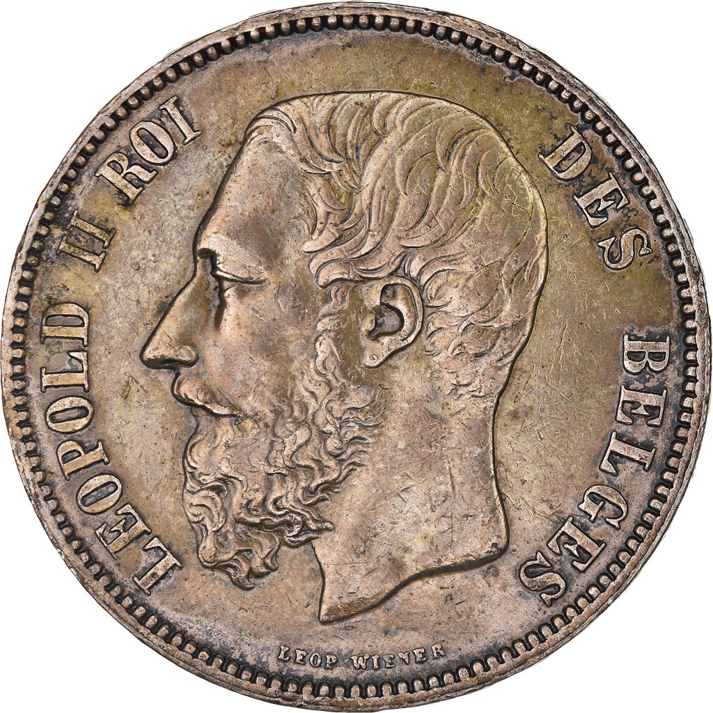 Moneta, Belgio, Leopold II, 5 Francs, 5 Frank, 1873, BB, Argento, KM:24