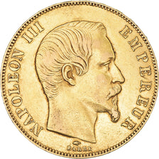 Munten, Frankrijk, Napoleon III, 50 Francs, 1857, Paris, ZF, Goud, KM:785.1