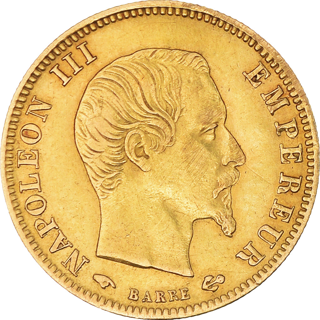 Moneta, Francia, Napoleon III, 5 Francs, 1859, Paris, BB+, Oro, KM:787.1