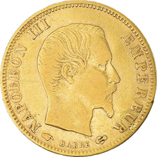Moeda, França, Napoleon III, 5 Francs, 1859, Paris, EF(40-45), Dourado