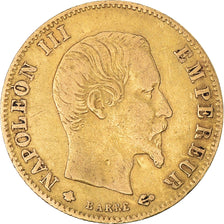 Moneda, Francia, Napoleon III, Napoléon III, 5 Francs, 1859, Strasbourg, BC+