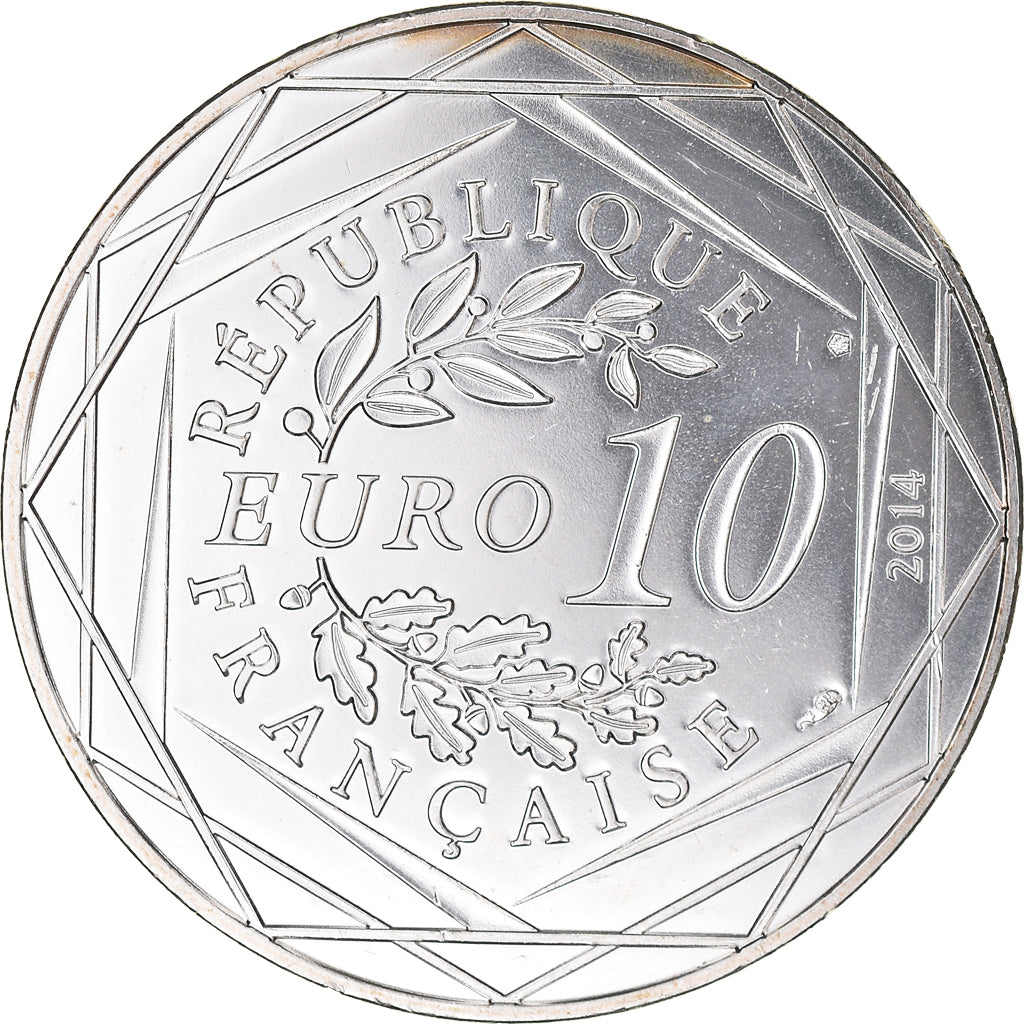 Francia, 10 Euro, Egalité Hiver Sempé, 2014, SPL, Argento, Gadoury:EU718