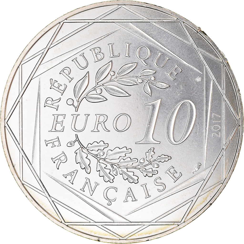 France, 10 Euro, Jean Paul Gaultier, 2017, MS(64), Silver, Gadoury:EU892