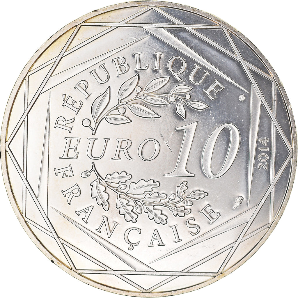 France, 10 Euro, 2014, Liberté, AU(50-53), Silver, Gadoury:EU717