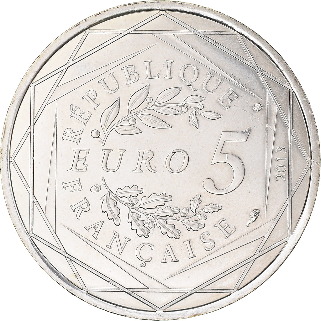 France, 5 Euro, Liberté, 2013, MS(63), Silver, Gadoury:EU645