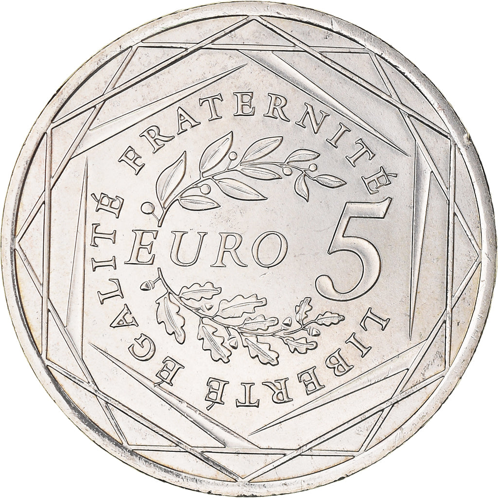 France, 5 Euro, 2008, MS(63), Silver, Gadoury:EU287, KM:1534