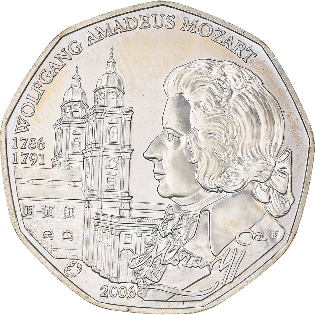 Austria, 5 Euro, Mozart, 2006, Vienna, MS(64), Silver, KM:3131