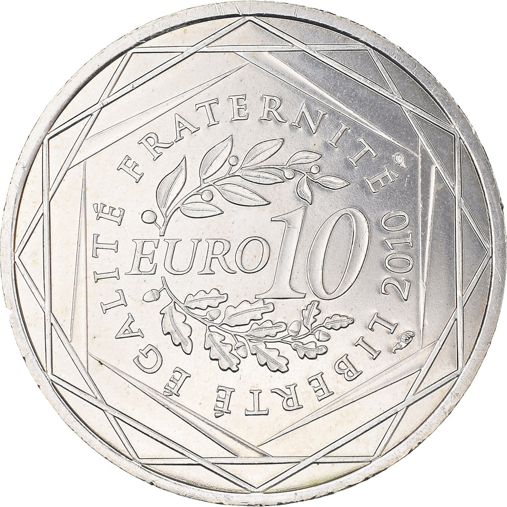 France, 10 Euro, Midi-Pyrénées, 2011, Paris, MS(64), Silver, KM:1752