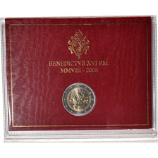 Watykan, 2 Euro, Année de Saint Paul, 2008, MS(65-70), Bimetaliczny