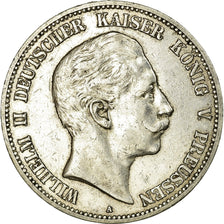 Coin, German States, PRUSSIA, Wilhelm II, 5 Mark, 1906, Berlin, AU(50-53)