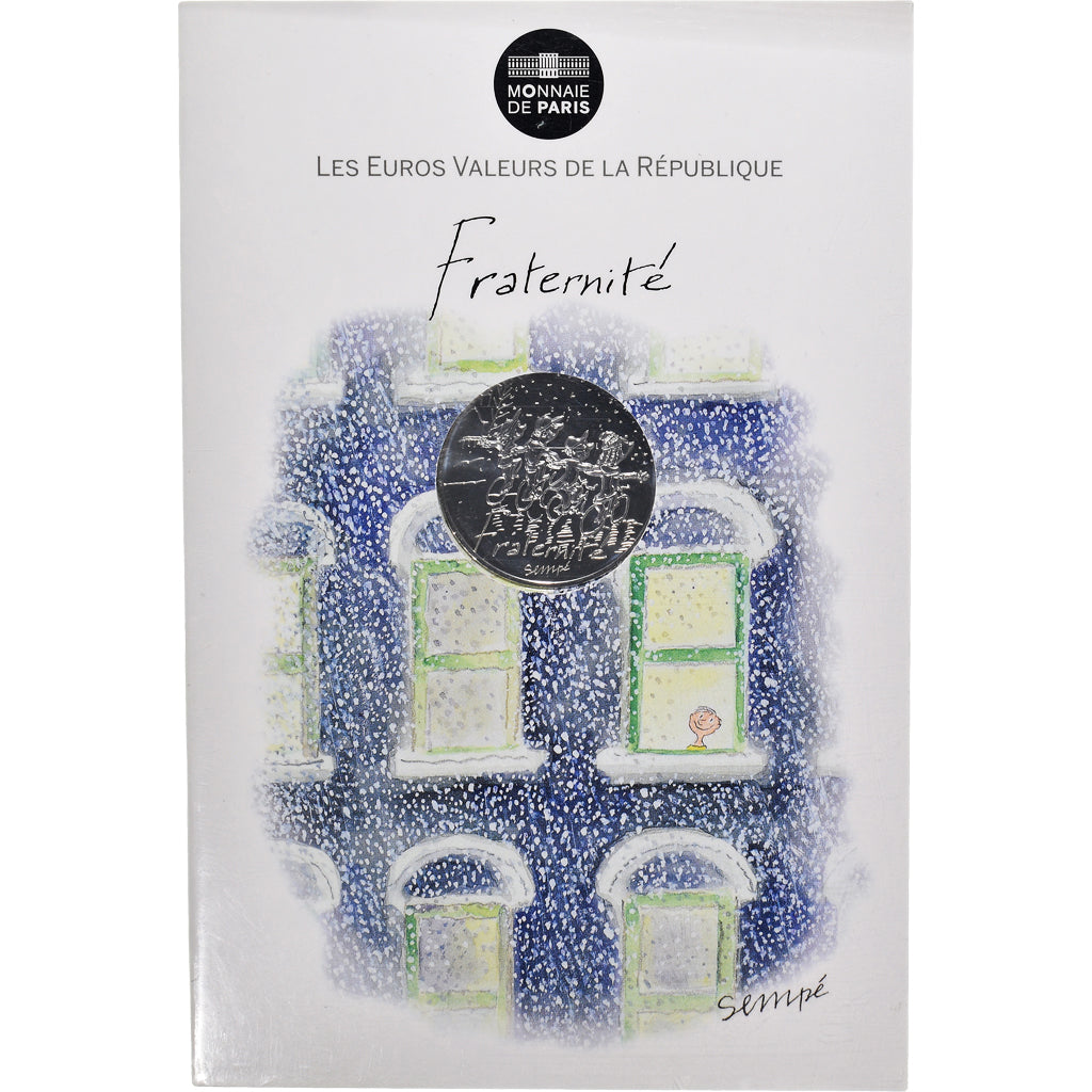 France, Monnaie de Paris, 10 Euro, Fraternité Hiver Sempé, 2014, Paris