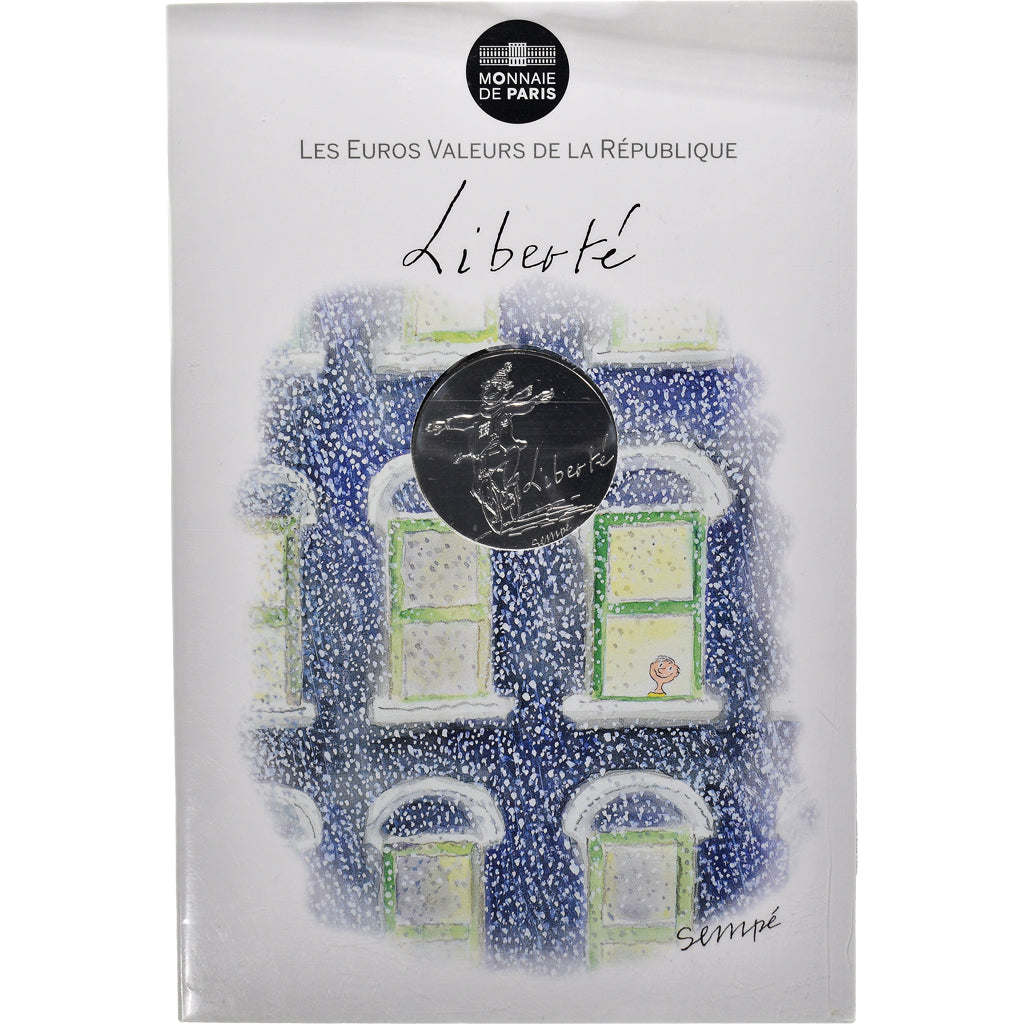 France, Monnaie de Paris, 10 Euro, Liberté Hiver Sempé, 2014, Paris