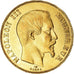 Moneda, Francia, Napoleon III, Napoléon III, 50 Francs, 1858, Paris, MBC+, Oro