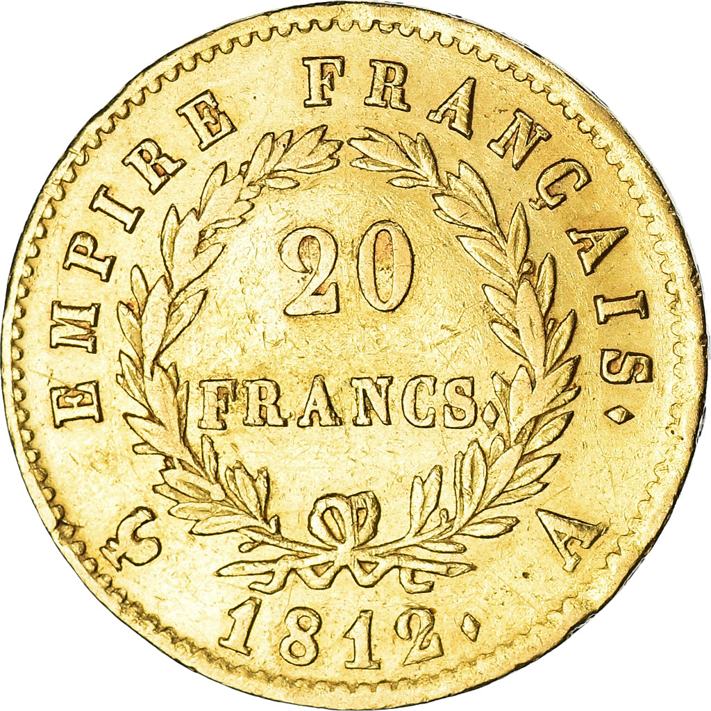 Münze, Frankreich, Napoléon I, 20 Francs, 1812, Paris, SS, Gold, KM:695.1